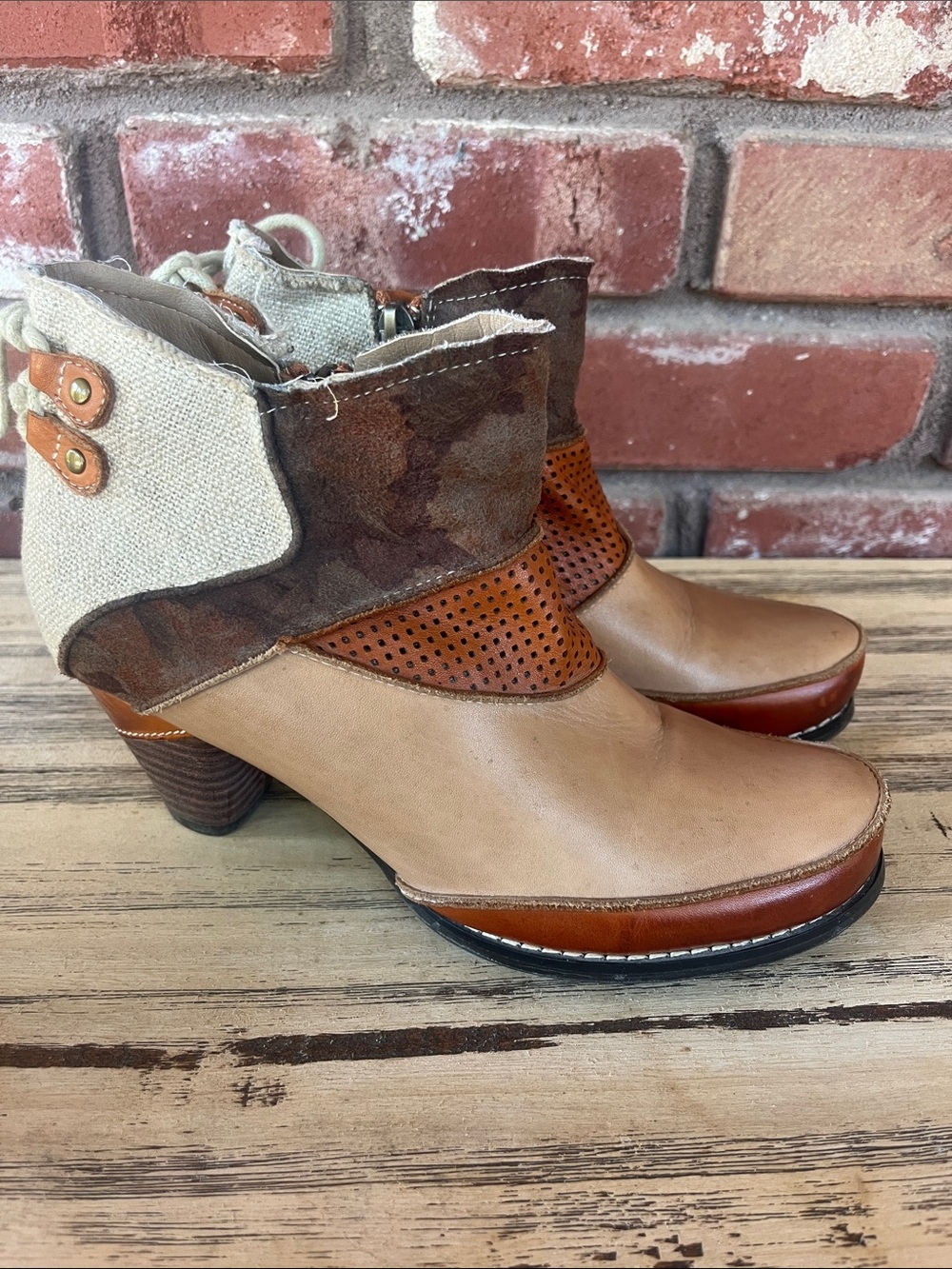 Corkys Elite Patchwork Ankle Boots SZ 6